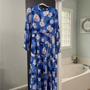 Floral Blue Maxi Dress